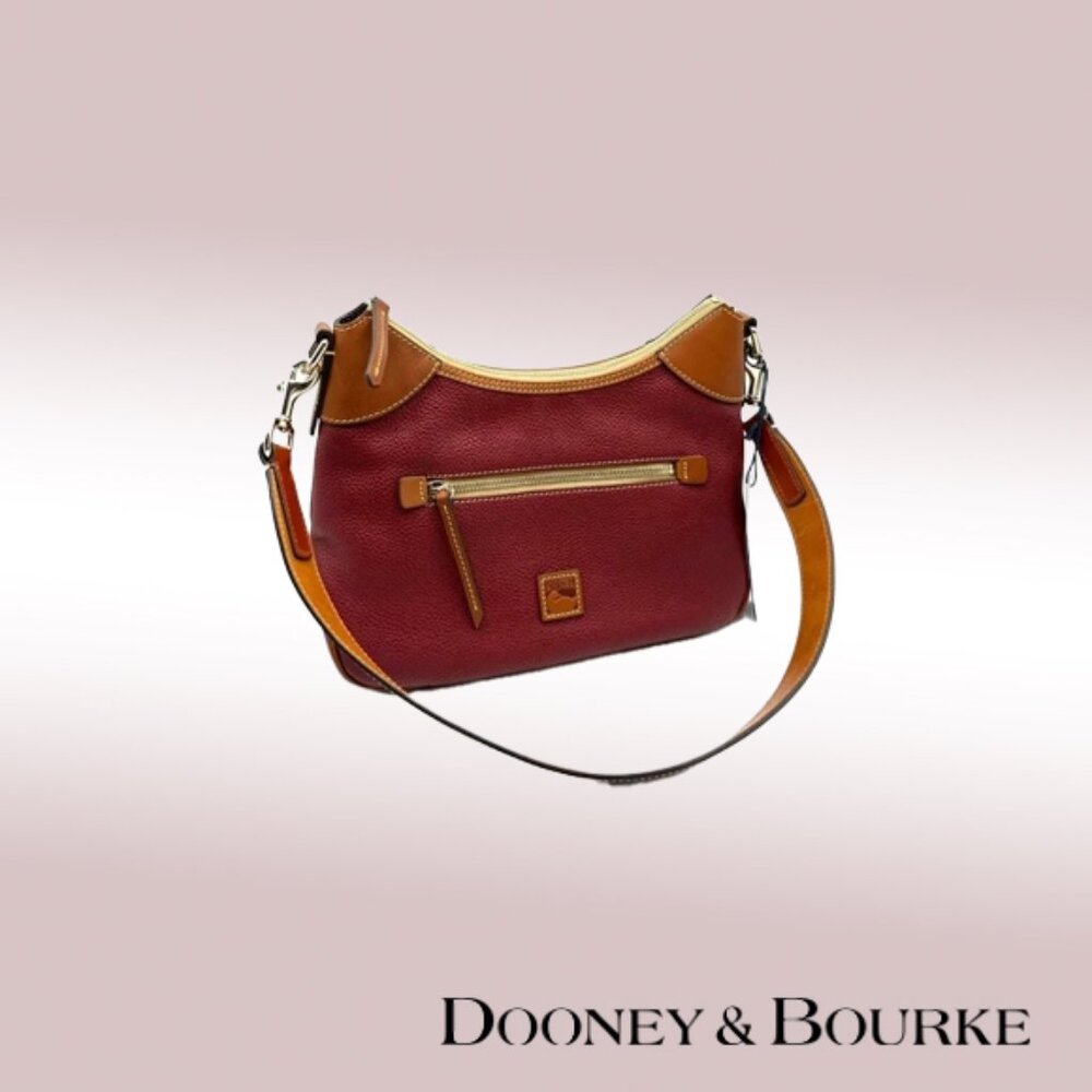 Dooney & Bourke Pebble Grain Hobo – Wine Pebble Grain Leather